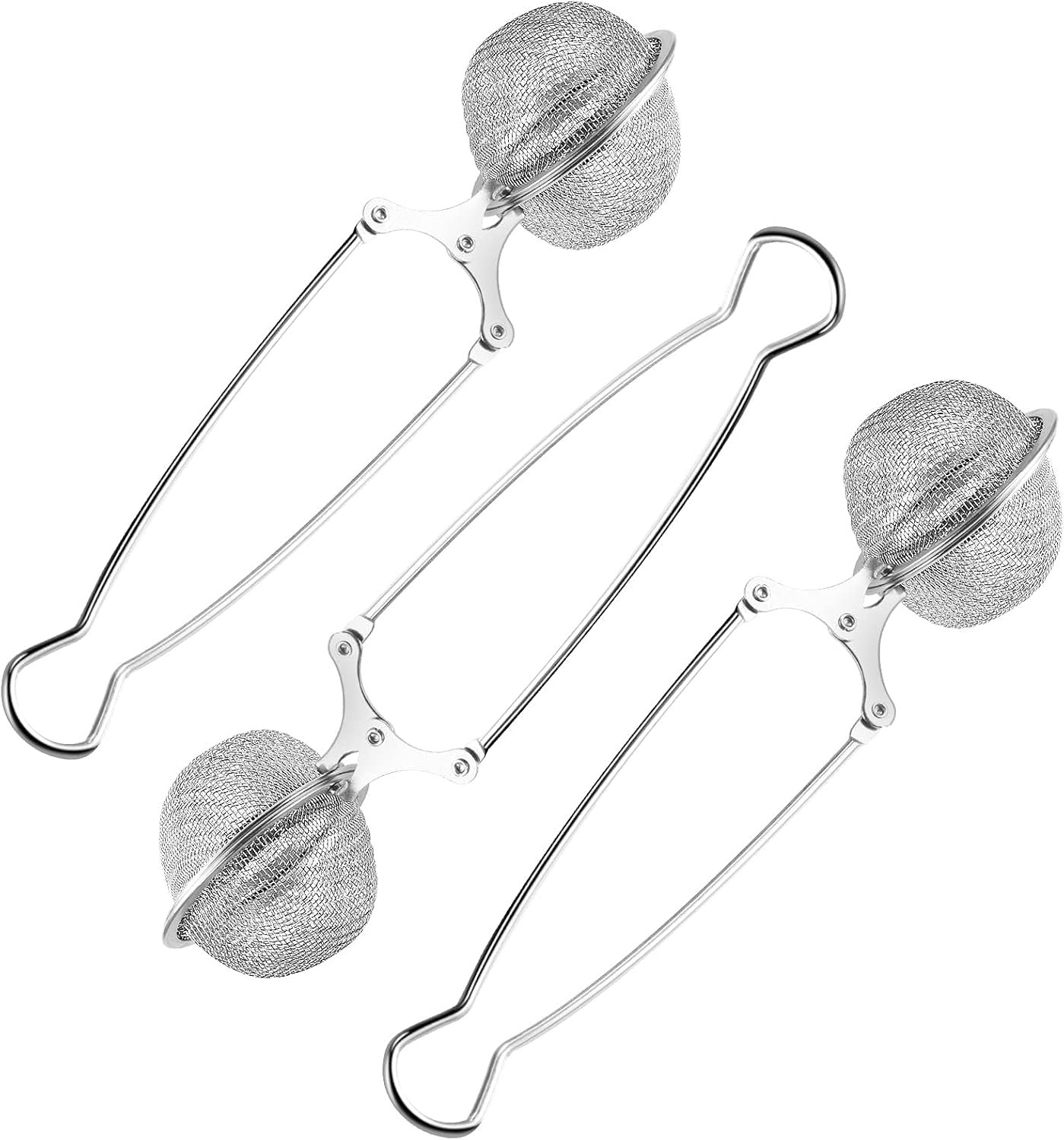 Infusor de té para té suelto, 3 unidades, acero inoxidable, infusor de té de malla fina